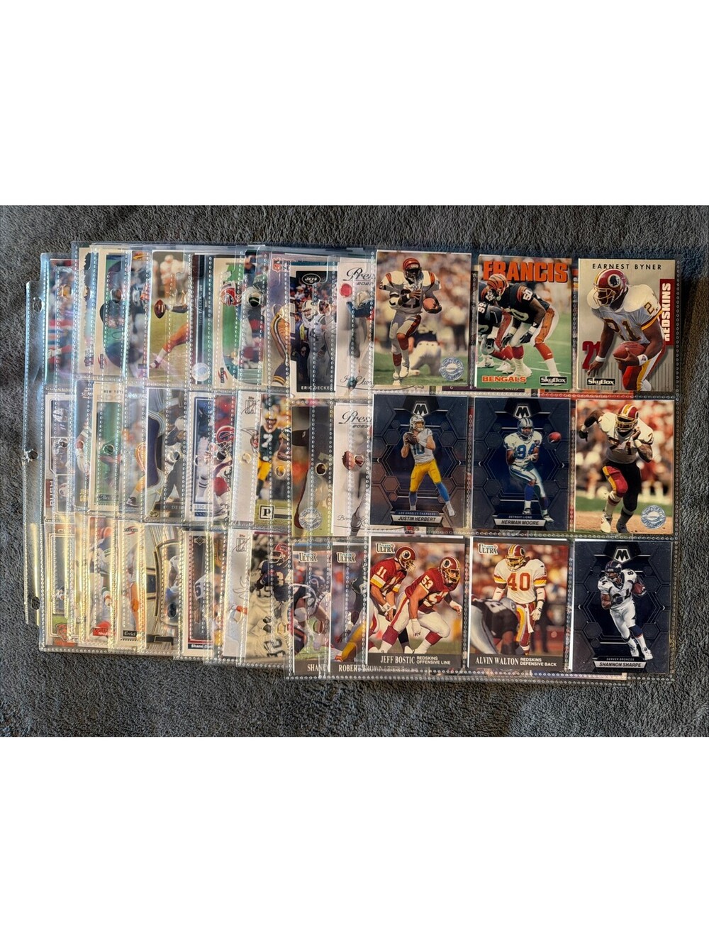 Football Card Lot 12 Pages Full Of Cards Front And Back